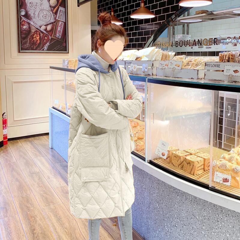 Winter Hooded Jacket Long Sleeve Quilted Super Parka Mid-length Cotton Jacket Korean Fashion Coats Warm Snowsuit