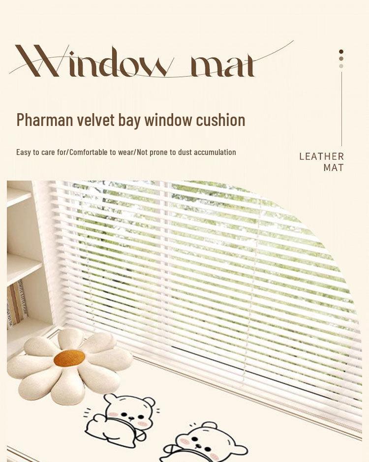 Four Seasons Universal Chenille Cushion: Non-Slip, Cut-to-Fit Cartoon Household Pad for Bedroom, Balcony, or Bay Window