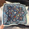 Luxury Square Scarf For Women Fashion Ladies Hijab Elegant Neckerchief Bandanas Soft Stain Faux Silk Scarves Shawl