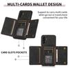 For Samsung Galaxy S25+/S24+ Phone Case Tri-Fold Wallet Kickstand PU Leather+TPU Back Cover