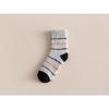 Coral fleece socks strips men's autumn and winter sleep socks medium tube socks fleece thickened warm home floor half fleece