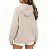Damen Kapuzenpullover Lässig Langarm mit Kordelzug und Taschen, Ohne Rippbündchen
