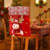 Soft Christmas Chair Cover Cartoon Chair Back Decor Xmas Dinner Chair Seat Cover  Restaurant