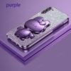 Niedlicher 3D-Kaninchen Make-up Spiegel Ständer Plattiertes Etui Für Samsung Galaxy Note 10 Plus 5g Glitzer Schutz Rückseite Auf Note10 + 10plus