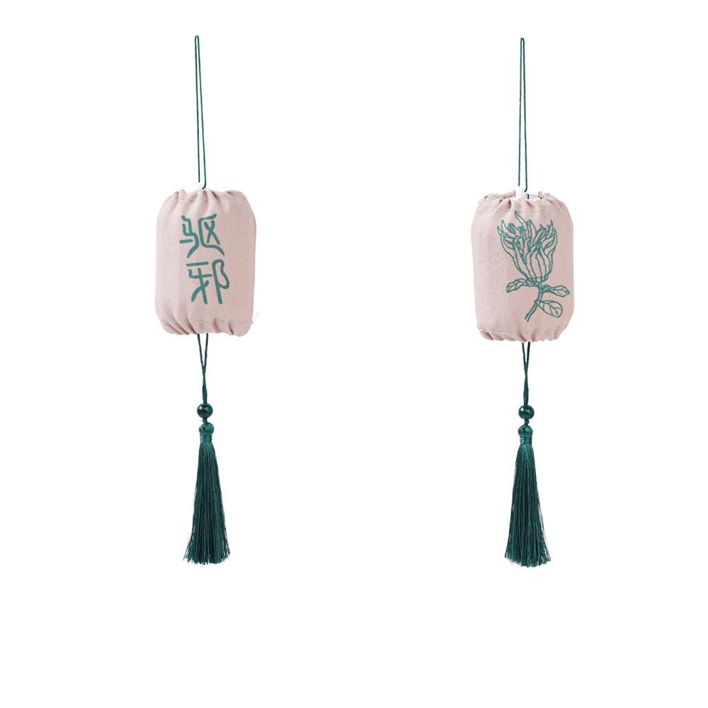 with Tassel Small Lantern Ornament Elastic Cloth Glowing Lantern Pendant Bedroom Style 1