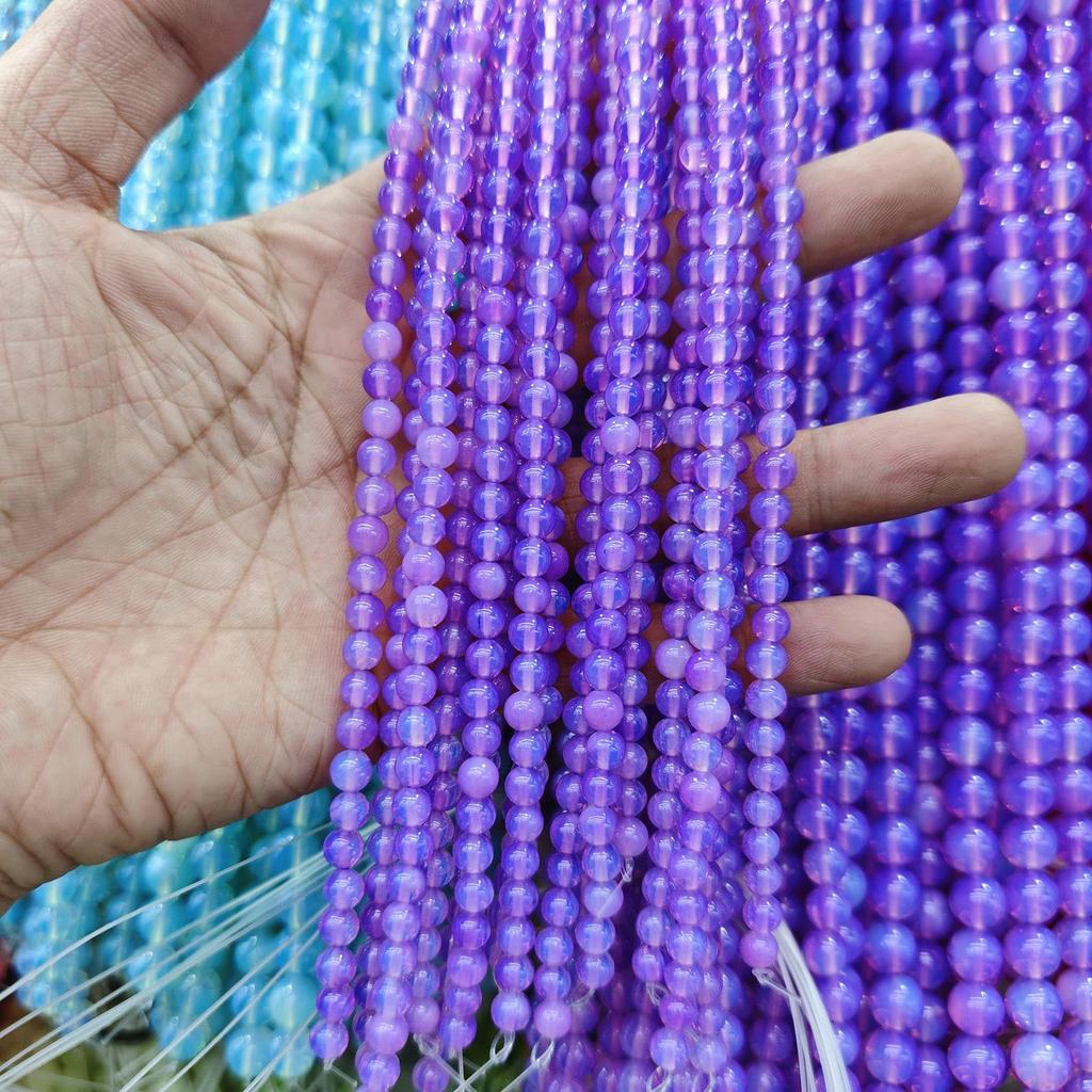 8mm & 10mm Synthetic Opal Cat's Eye Loose Beads for Jewelry DIY