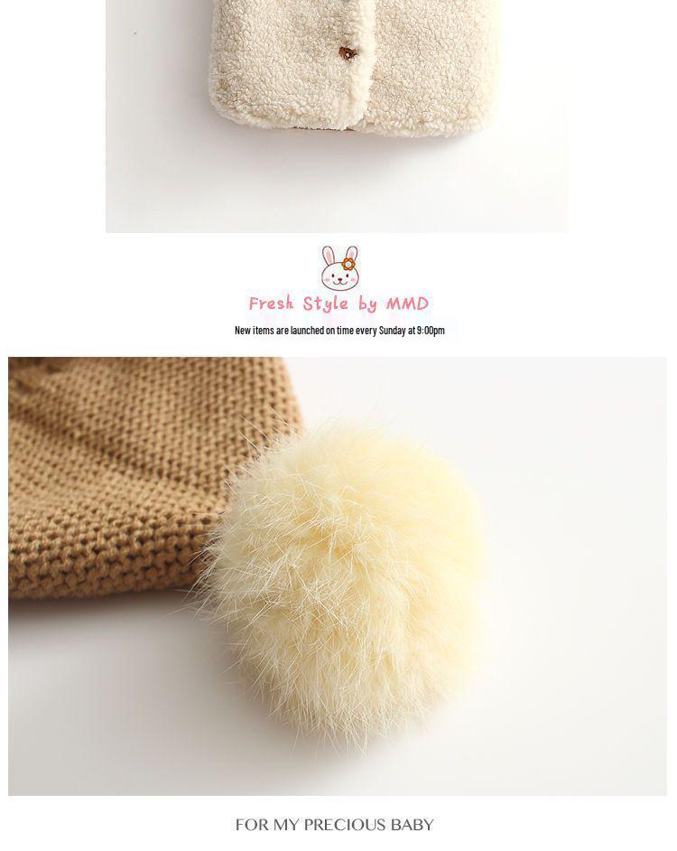 Thickened Cute Lambswool Vest for Infants, Unisex, Ages 1-3, Perfect for Autumn and Winter.