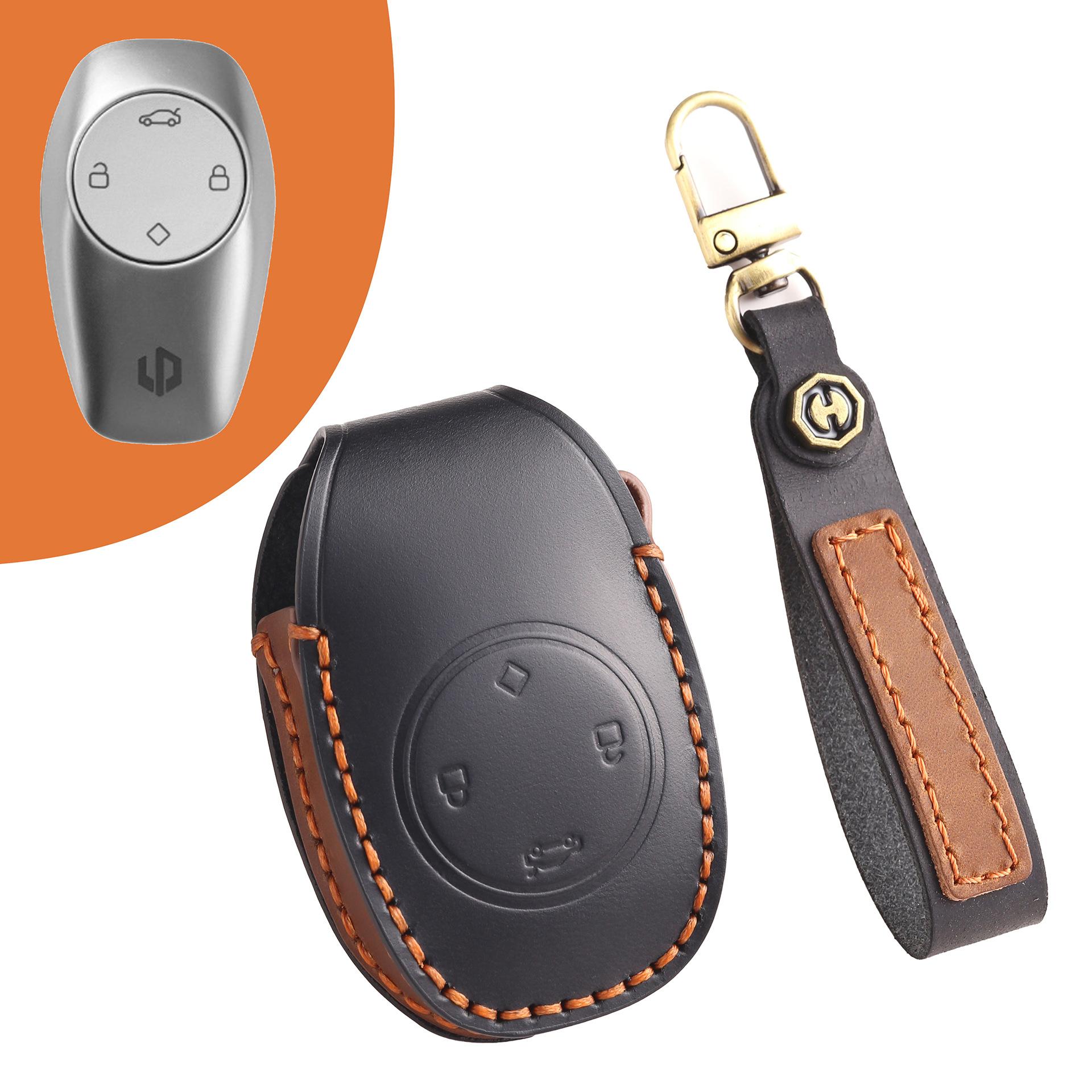 

Suitable for Zero Run T03 Car Key Case C11/C01 Key Case S01 Leather High-end Key Case чёрный