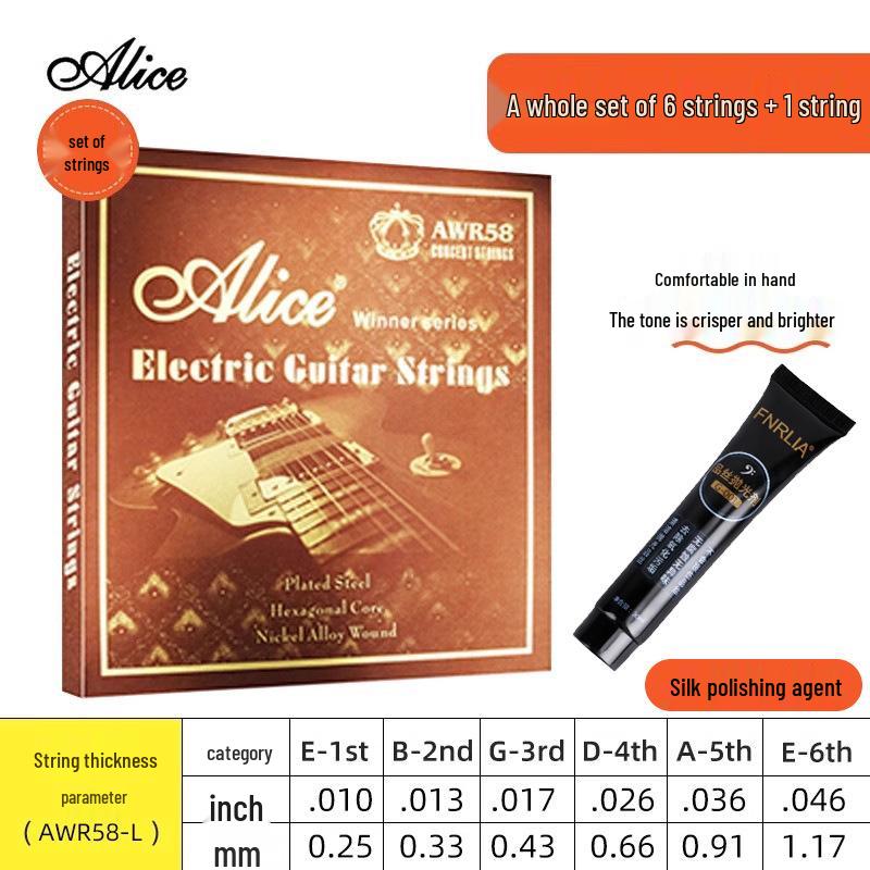 Alice AWR58 King Electric Guitar Strings – Full Set & Singles