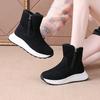 Popular thick-soled suede snow boots with velvet warm high-top cotton shoes for women's new soft-soled mother shoes in winter