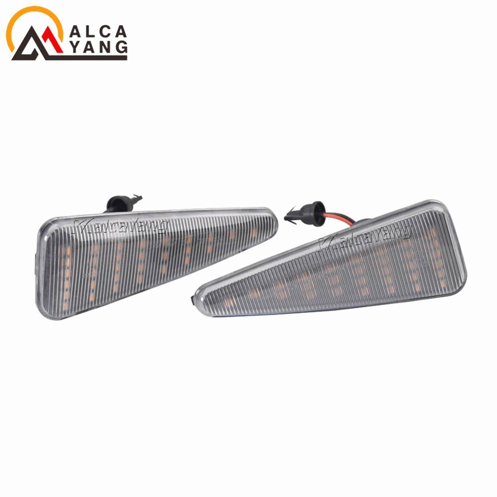 2PCS Dynamic LED Side Marker Light Turn Signal Blinker Lamp for Dacia Logan Sandero I Renault Stepway Thalia 2008-2011