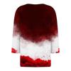 Women's Casual Fashion V-neck Loose Versatile Halloween Print Three-quarter Sleeve Top