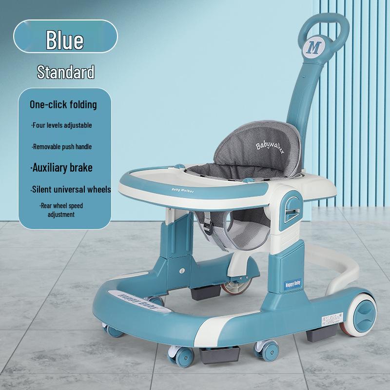 3-in-1 Multi-Functional Foldable Baby Walker, Anti-Rollover, for 6-18 Months
