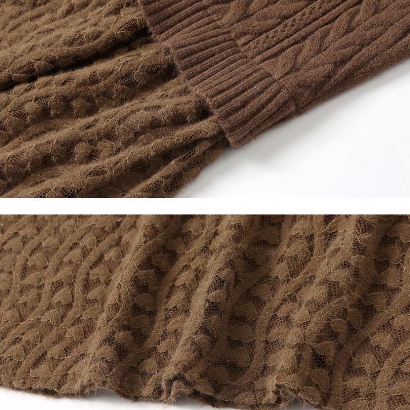 GMXIA Celebrity Knitted Dress Autumn and Winter Women's Fashion High Waist Long Sweater Dresses