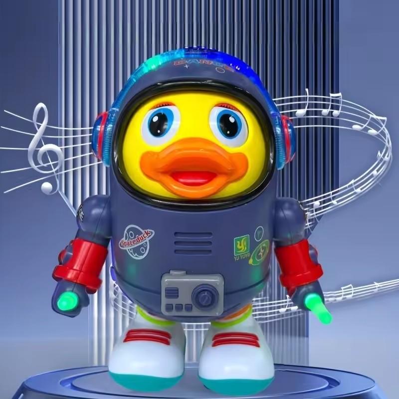 Baby Duck Toy Musical Interactive Toy Electric with Lights and Sounds Dancing Robot Space Elements for Infants Babies Kids Gifts