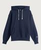 Reverse Weave Loose Fit Fleece-Lined Hoodie Navy