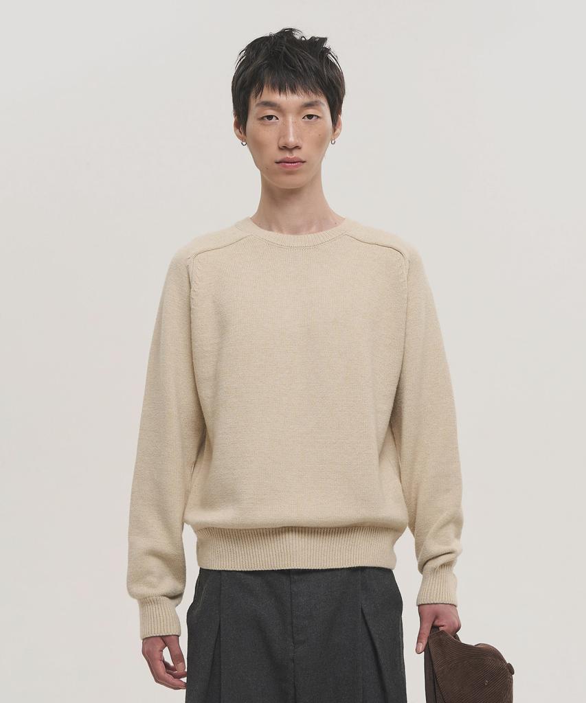 NOISE Essential Round Crop Knit - Beige