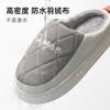 Waterproof home cotton slippers winter indoor household plush warm thick bottom non-slip cotton drag winter