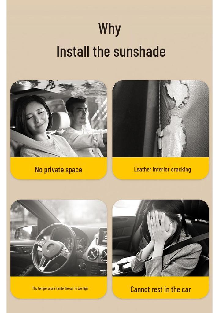 Universal Automatic Retractable Magnetic Car Window Sunshade & Heat Insulation Curtains