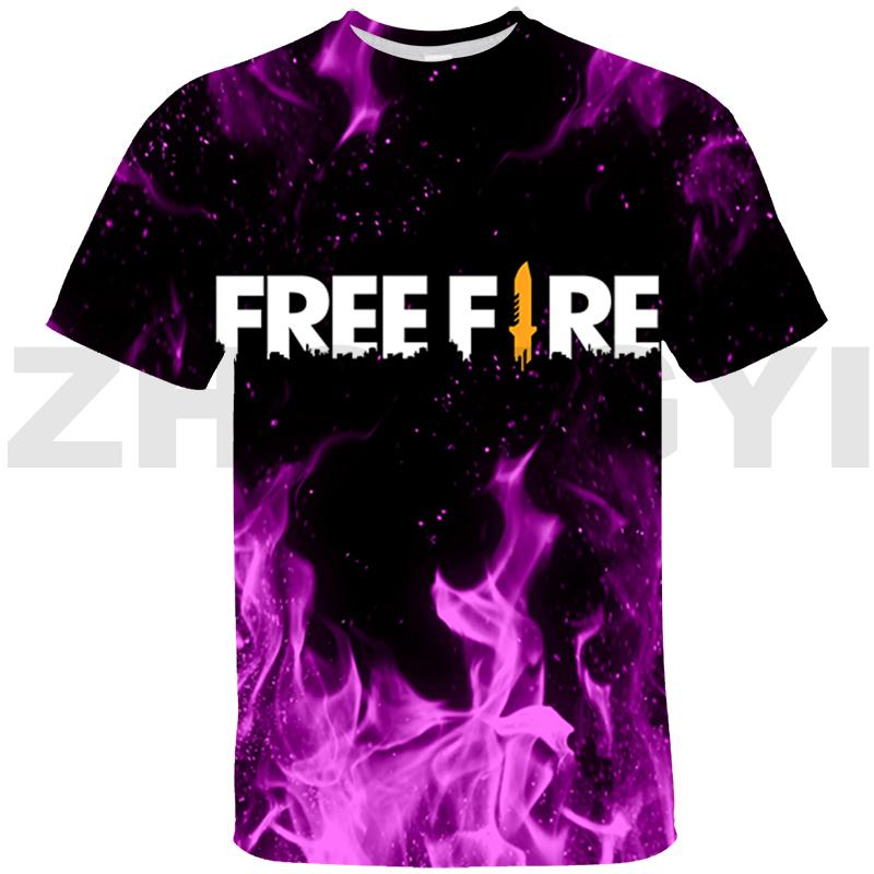 

Футболка Free Fire Garena 3D Жіноча футболка Модні літні топи для хлопчиків у стилі хіп-хоп Діти Free Fire Print Cool Streetwear Модні чоловічі футболки XL чорний