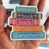 One Book Leads To Another Sticker Durable for Laptop, Car, Luggage, Skateboard & More - Perfect for Teens, Adults, Creative Decor & Gifting