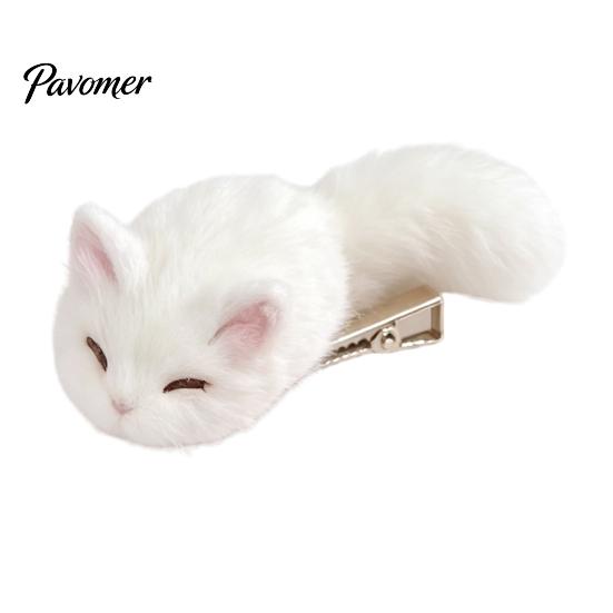 Praktische Haarspangen für jedes Outfit Plüschfuchs-Clip, Niedliche Tier-Haarnadel, Weiche Pelz-Haarspange Rutschfeste Krallen Dickes Accessoire Damen Mädchen, Dekorativ