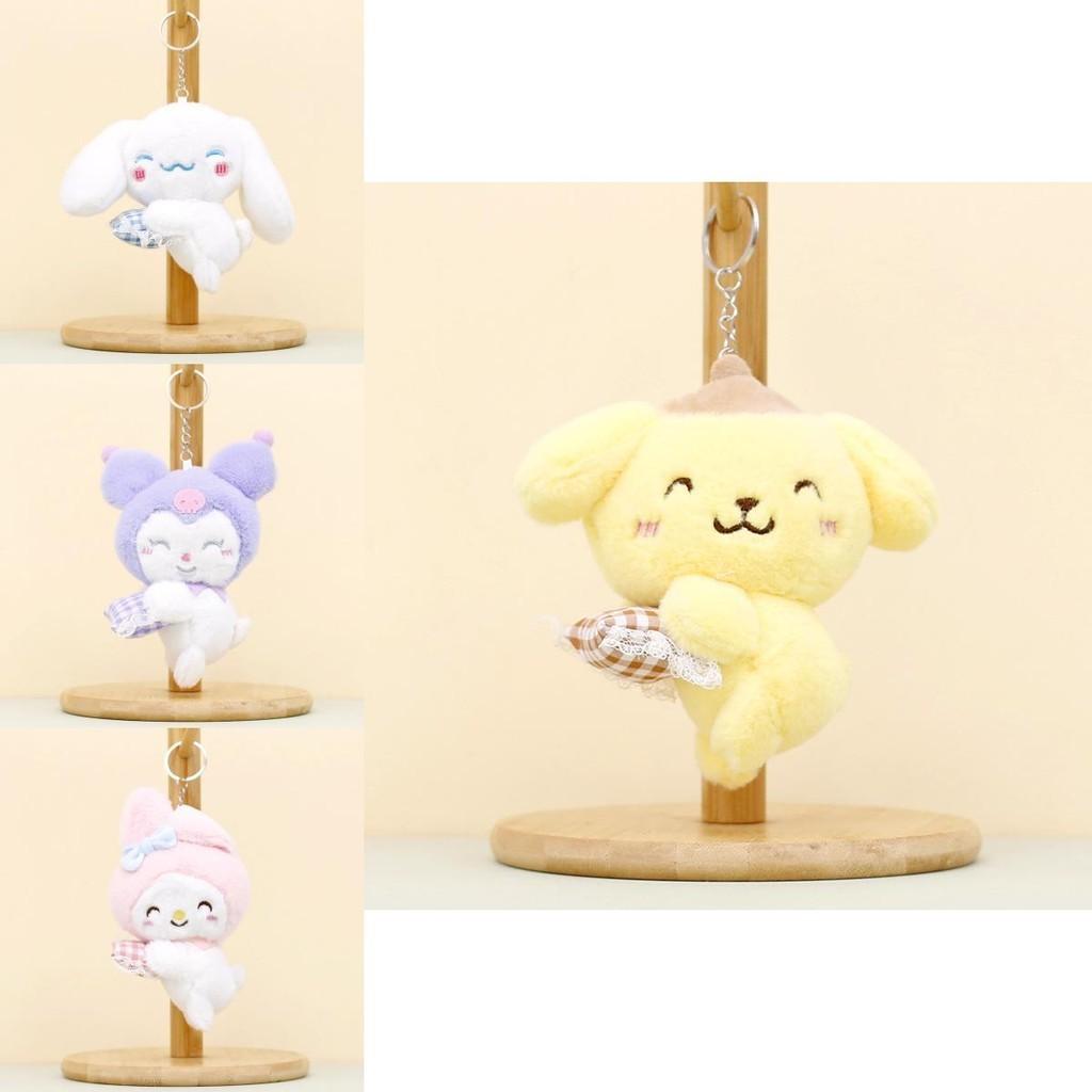 Adorable Sanrio Plush Toy Keychain Featuring My Melody And Cute Kuromi Dolls
