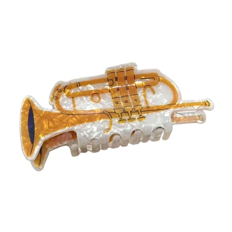 Multipurpose Acrylic Hair Claw Clip Musical Instrument Design Hairpin Hair Ornament For Women Gift For Music Lover