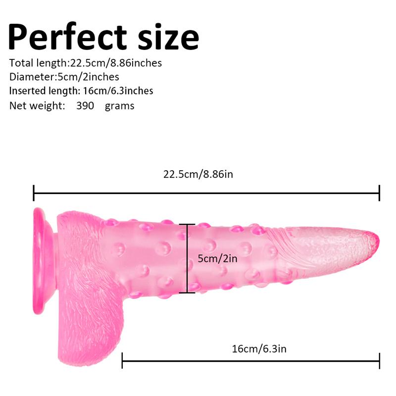 Female Artificial Corn Penis Crystal Transparent Dildo Adult Female Masturbation Stick