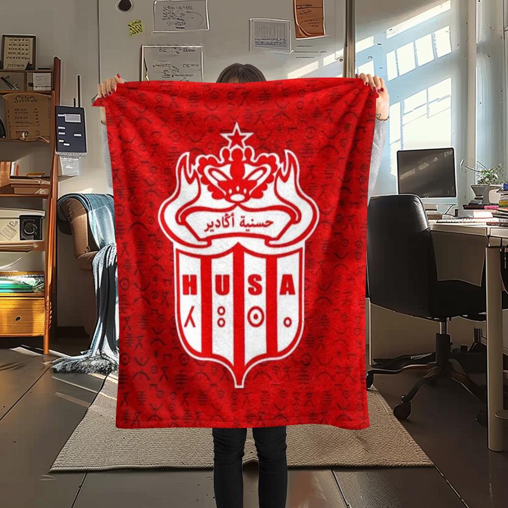1Pc Hassania Agadir Print Flannel Blanket High Quality Warm Comfortable Cover for All Seasons Perfect for Gifts Home Decor