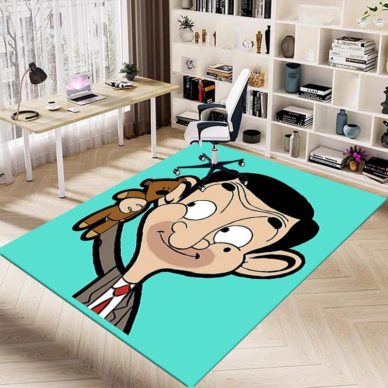 1PC Mr. Bean teddy bear Extra Large Non-Slip Floor carpet, Office, family, bedroom, Studio - Large Area Rug Indoor Rugs, Vibrant Colors-A271
