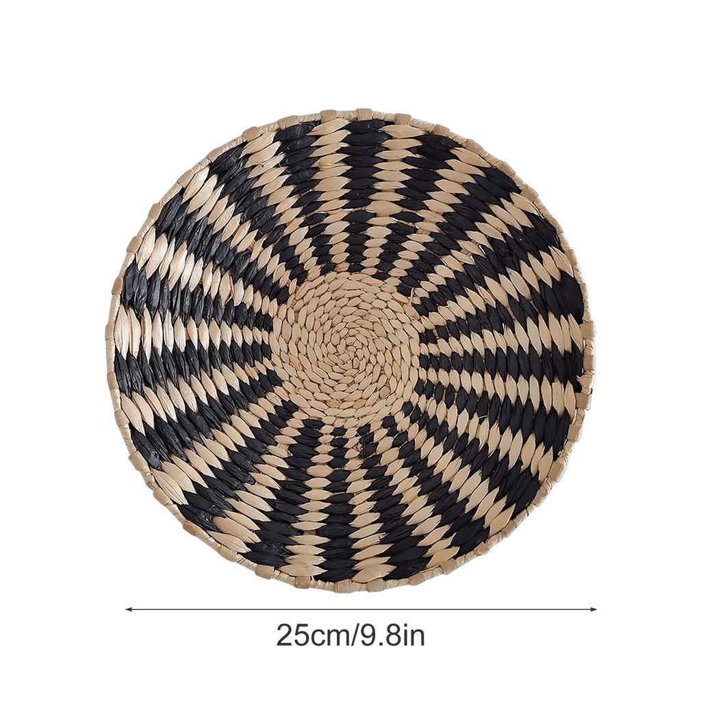 Bohemian Wind Straw Background Wall Decorations Creative Children s Room Hand Woven Plate Decorative Hanging