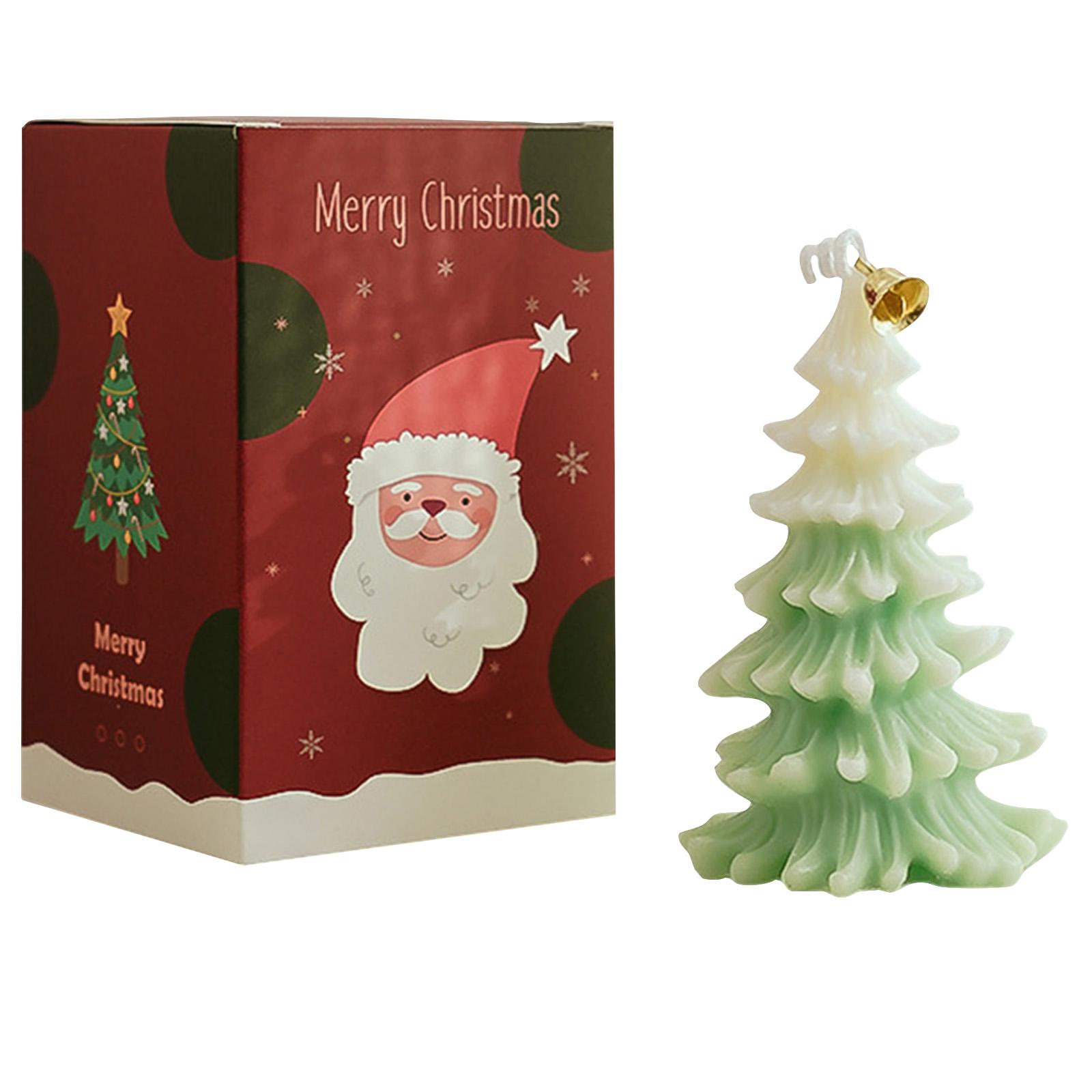 

Свеча «Рождественская елка» Матовая ароматическая свеча Двухцветная градиентная ароматическая свеча, Ароматическая свеча «Рождественская елка» Домашний декор Подарок One Size