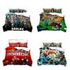 Cartoon Roblox Minecraft Digital Print Bedding Set High-quality Cartoon Style White Color