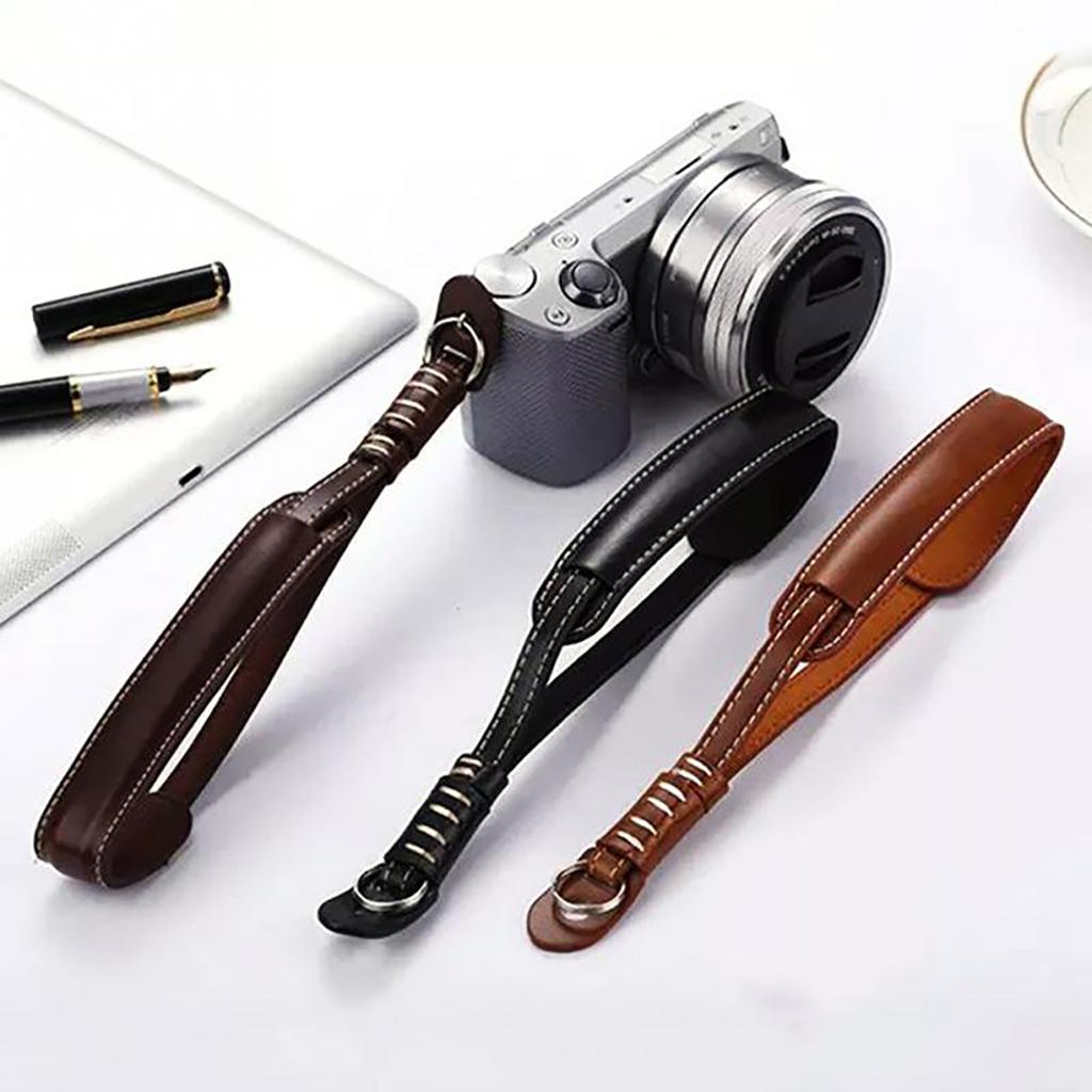 Rutschfeste Kamera-Handgelenkschlaufen Verstärkter Leder-Handgriff Perfekt für professionelle Fotografen Bequemes Aufnehmen