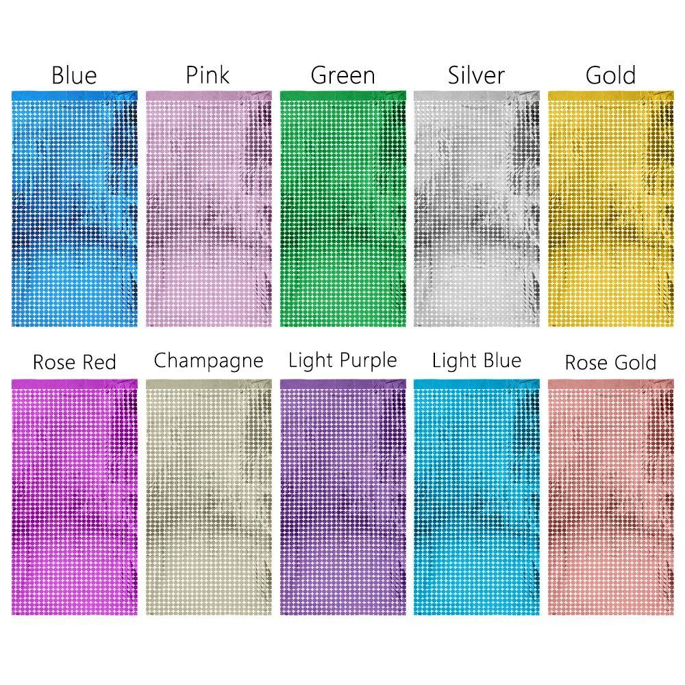 Small Size Square Rainsilk Curtain Square Shape Background Decoration Laser Curtain  Theme Party