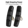 60mm Threaded V-Brake Pads All Weather Brake Shoes for MTB Mountain Bike Linear Pull Brakes Replacement Parts