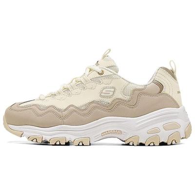 DLites Wygodne Modne Niskie Buty Typu Dad Sneakersy Damskie Khaki 149792-NAT