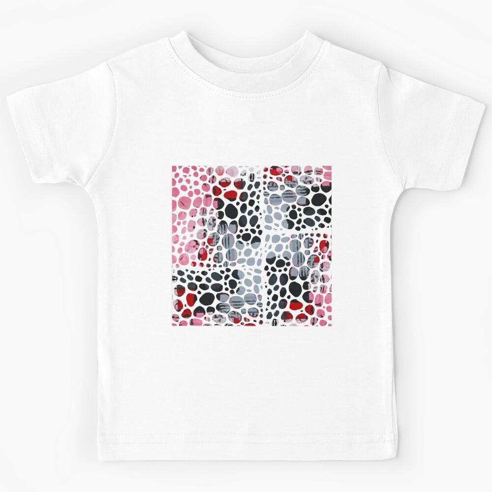 Textured Organic Shapes Abstract Pattern Design Kids T-Shirt 150
