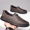 Men's Hollow Leather Shoes Breathable Cool Leather Shoes Non-slip Casual Beef Tendon Sole Sandals Men's Breathable Non-slip