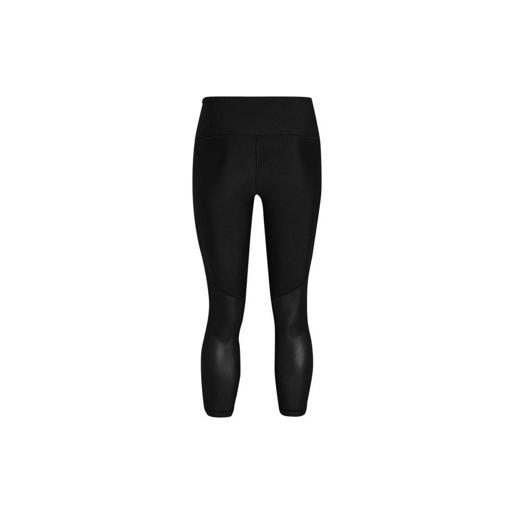 Under Armour Heat Gear Side Letter Print Training Leggings Women Leggings Black 1362386-001