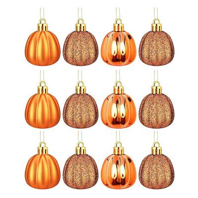 Thanksgiving Pumpkin Pendant Mini Pumpkin Ornaments 3cm Thanksgiving Christmas Decorations Colorful Plastic Hanging Balls for Tree Home Party
