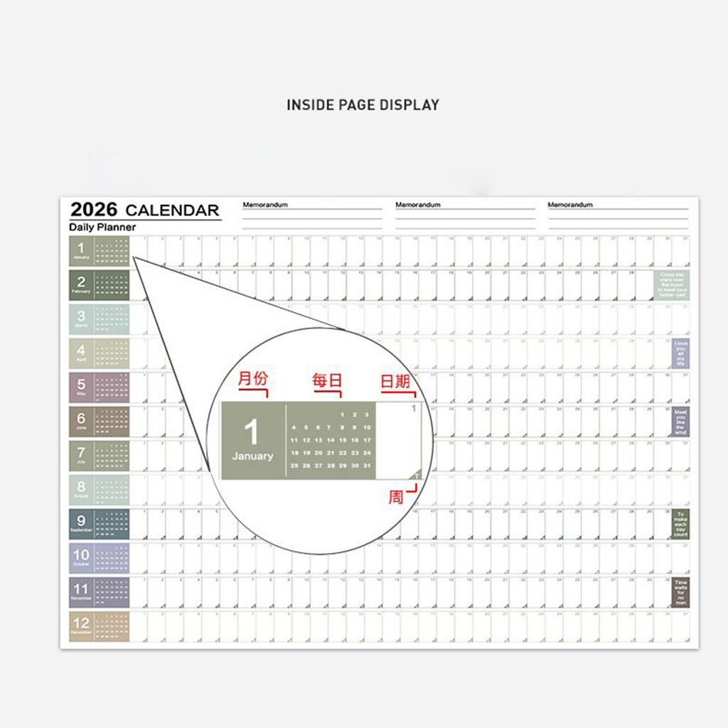 2026 Calendar Wall Monthly Calendar 12 Month Folded 2026 Poster Schedule Organizer for Family Friends Students Teachers Home