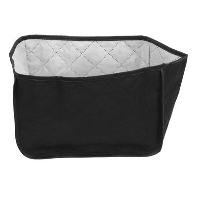 Black Toaster Cover Antislip Effective Protection Polyester Fabric Quilted Small Appliance Dust Cover for Kitchen