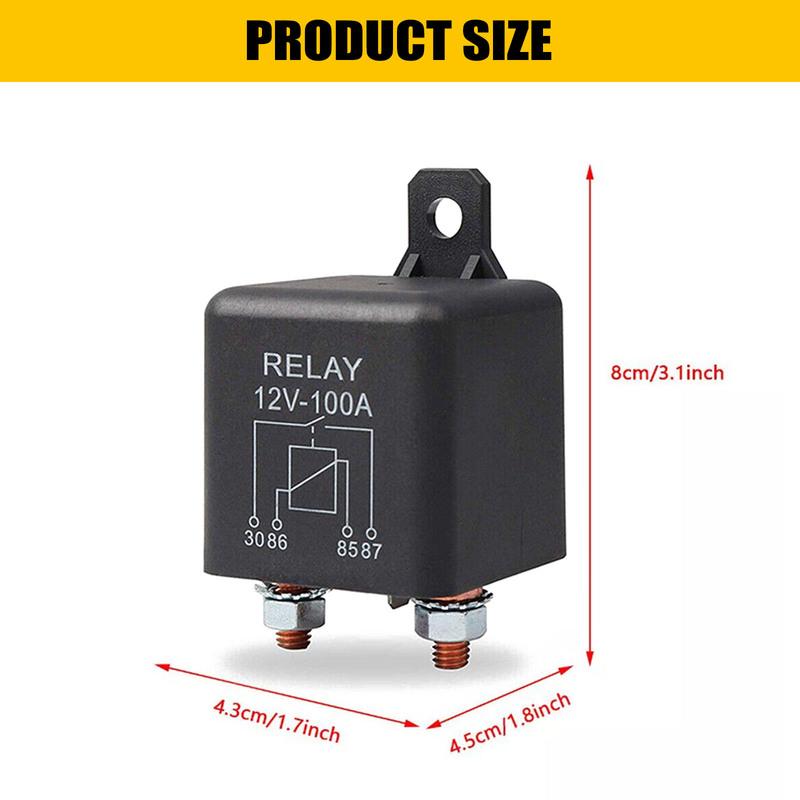 1PC 12V 100A SPST Continuous Duty Relay Heavy Duty Waterproof 4 Pin For Car Truck Starter Battery Boat High Current Load