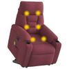 VidaXL Electric Massage Recliner Burgundy Red Fabric 3303065