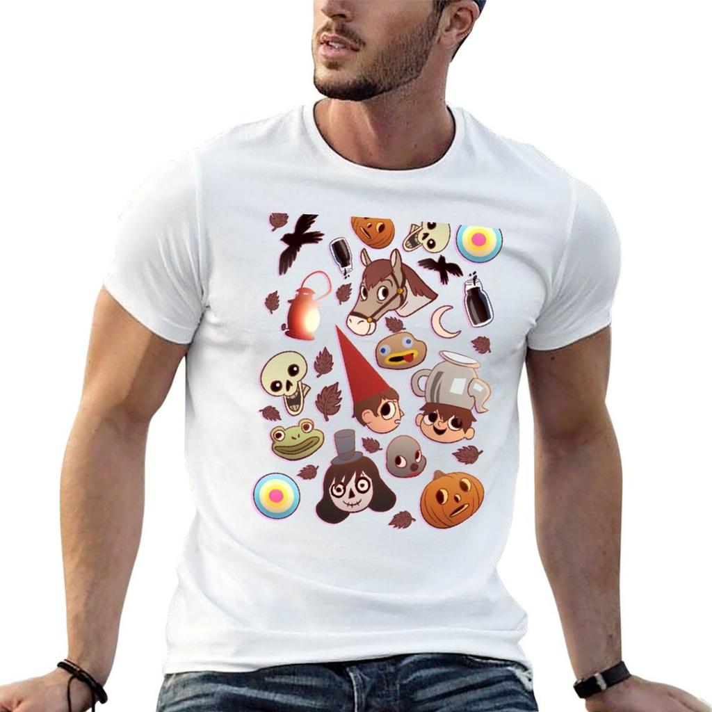 Over the Garden Wall Pattern TShirt Big and Tall Crew Neck Tee