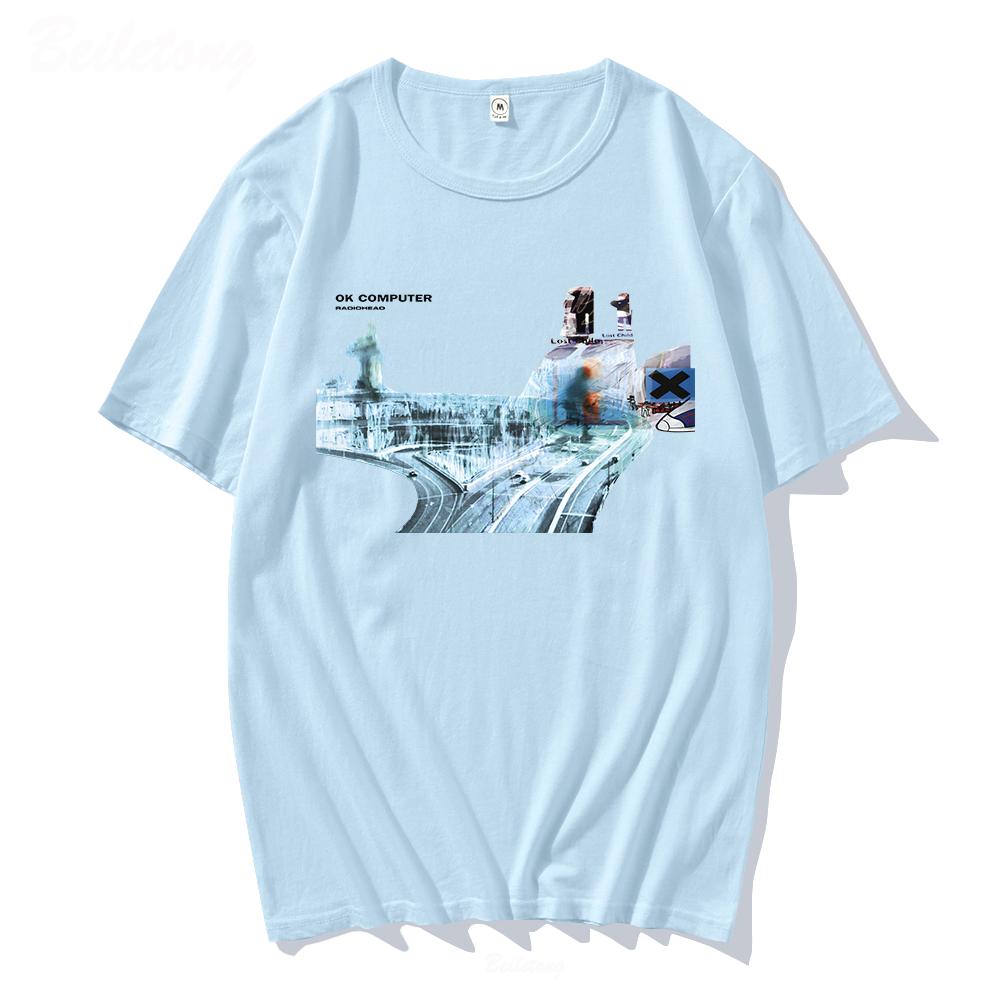 Radiohead T Shirt 2022 Men Hip Hop T Shirt  Band Rock Music 100 Cotton Album Tops Streetwear Tees Prints Men/Women Clothing