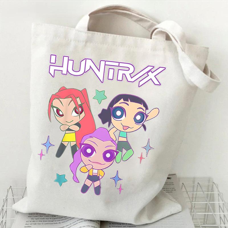 Demon Hunters KPop Demon Hunters Shoulder Backpack Foreign Trade Student Handbag Tuition Bag Large Capacity
