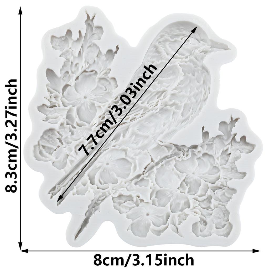 Molde de Silicone de Pássaro Moldes de Fondant de Pássaro Ferramentas para Decoração de Bolo Bolo Temático Sobremesa Decorada Molde de Doce de Chocolate